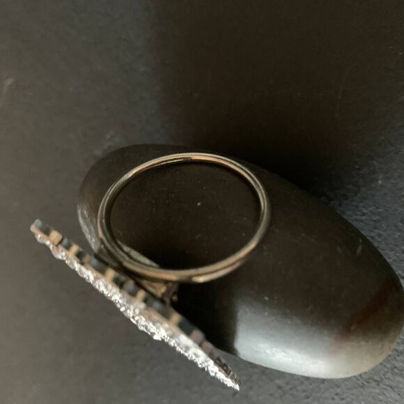 German Faceted Steel Buckle, Vintage, Stamped - Picture 3 of 5